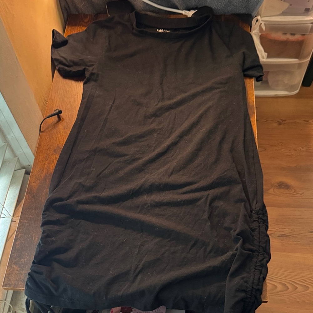 On Fire Black Cotton Blend Top